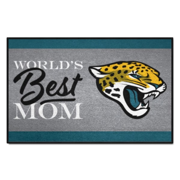 FANMATS Jacksonville Jaguars World's Best Mom Black 1.5 ft. x 2.5 ft. Starter Area Rug