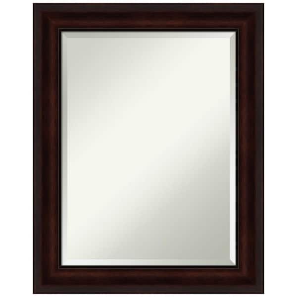 Amanti Art Medium Rectangle Coffee Bean Brown Beveled Glass Casual Mirror (29.25 in. H x 23.25 in. W)
