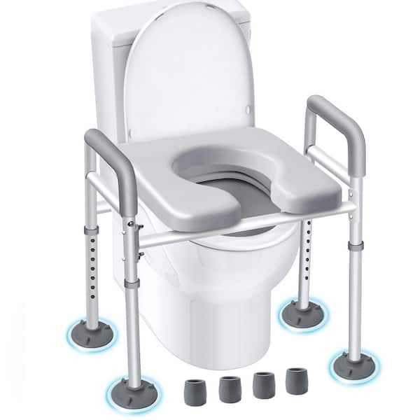 Numhew Adjustable Toilet Seat with Handles for Elderly, Handicap  display picture 1