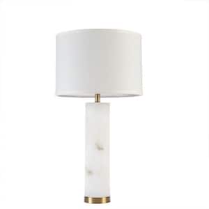30 in. White/Gold Table Lamp