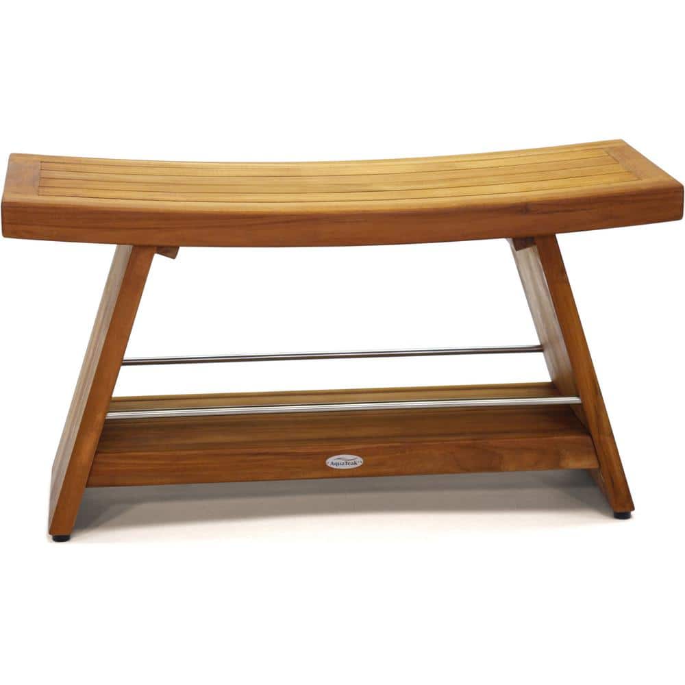 Patented 36 in. x 14 in. x 18 in. Asia Freestanding Teak and Stainless Show