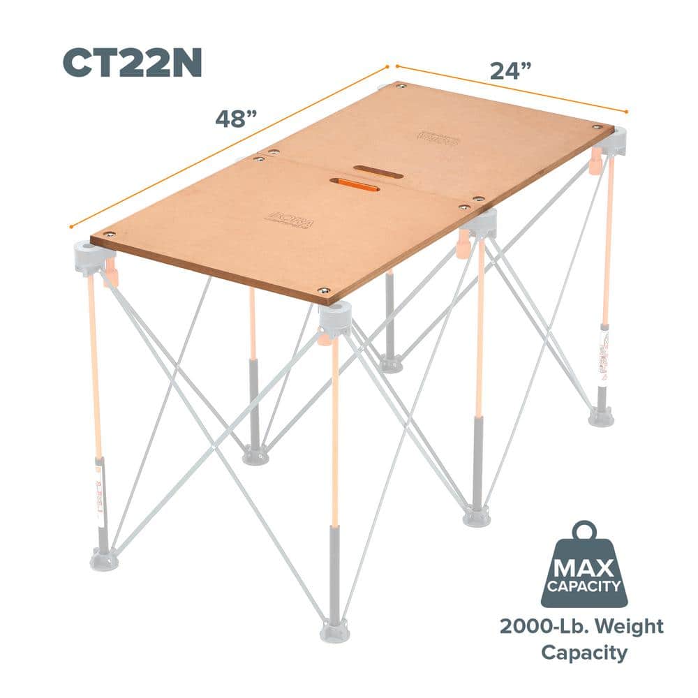 Bora 24" x 48" Solid Folding Work Table Top