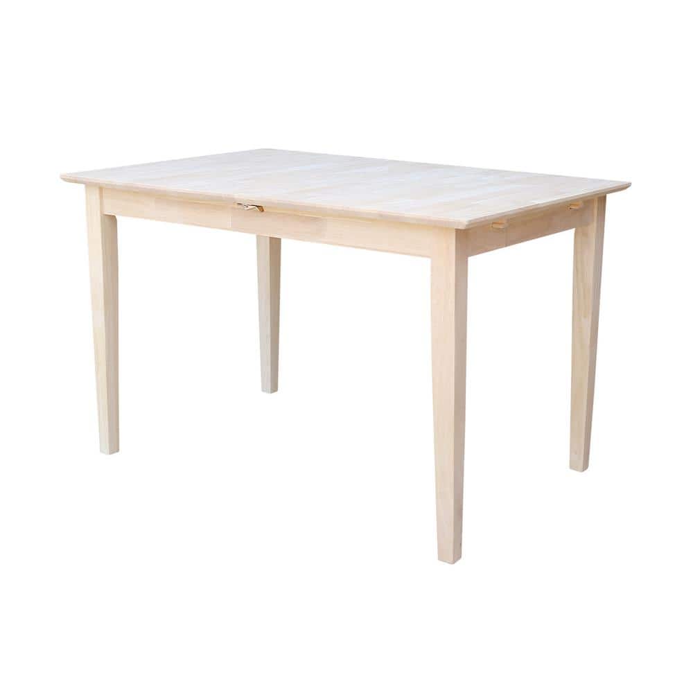 Farmhouse Chic Extendable Solid Wood Dining Table in Natural Finish