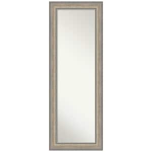 Fleur Silver 19.25 in. x 53.25 in. Non-Beveled Traditional Rectangle Wood Framed Full Length on the Door Mirror
