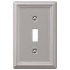 Ascher Brushed Nickel 1-Gang Toggle Steel Wall Plate (2-Pack)