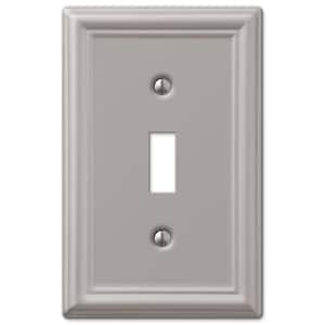 Ascher Brushed Nickel 1-Gang Toggle Steel Wall Plate (2-Pack)