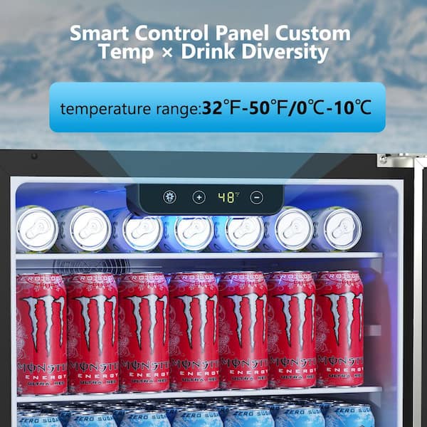 23.43 in. 5.0 cu. ft. Undercounter Fridge Mini-Refrigerator in Stainless Steel Silver for Kitchen Office Bar