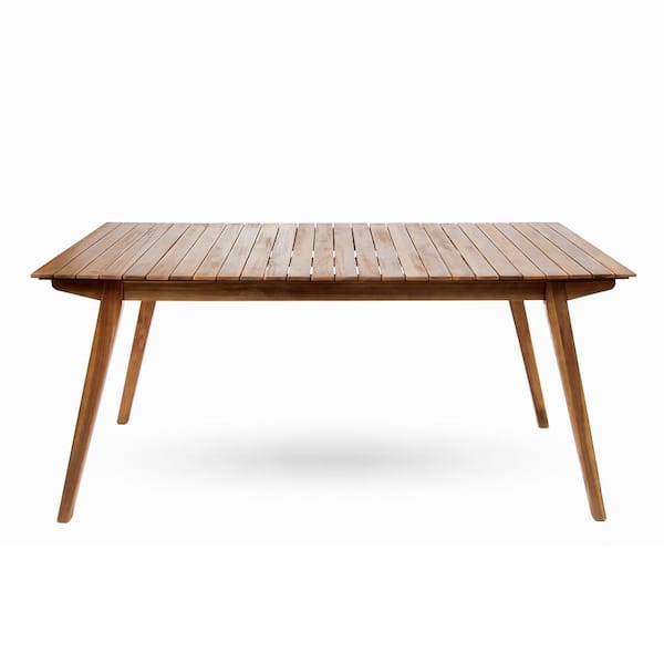Taiga Teak Brown Wood Outdoor Dining Table