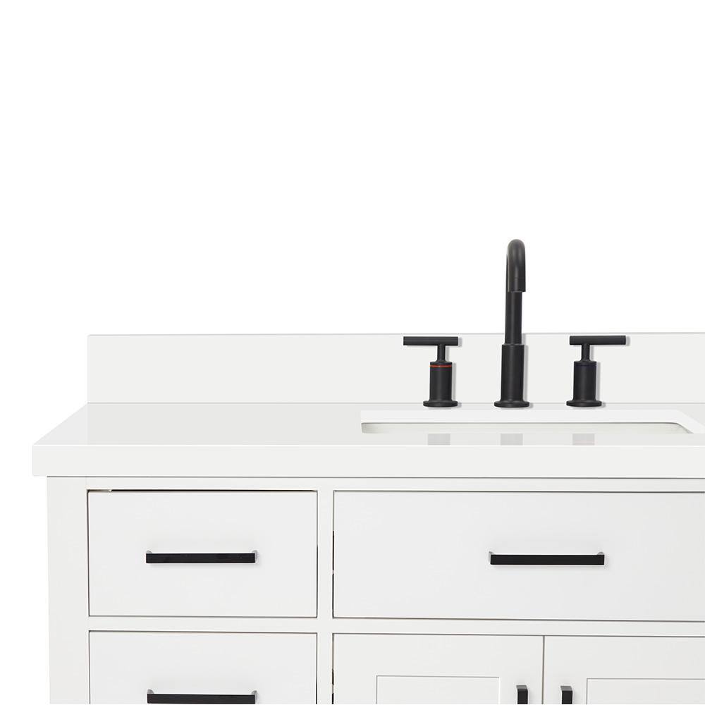 Hepburn 49" White Hardwood Freestanding Single Vanity Set