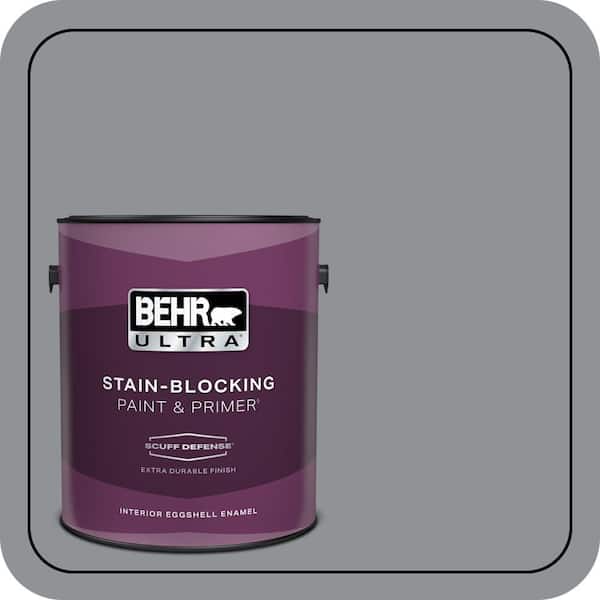BEHR ULTRA 1 gal. #PPU26-05 Flint Gray Extra Durable Eggshell Enamel Interior Paint & Primer