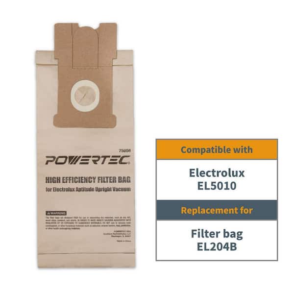POWERTEC 75046 HEPA Filtered Vacuum Bag Replacement HPB2H Style Bags Fits AstroVac Valet and VacuMaid Model (3-pack)
