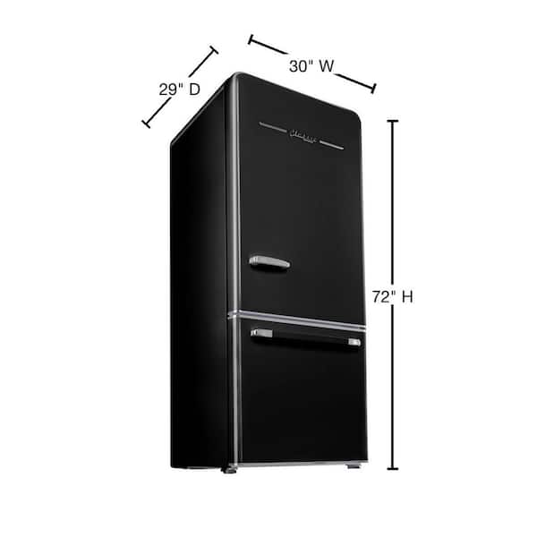 Unique Appliances Classic Retro 30 in 17.7 cu. ft. Frost Free Retro Bottom  Freezer Refrigerator in Midnight Black, ENERGY STAR UGP-510L B AC - The  Home Depot