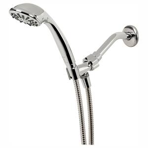 1-Spray 3.3 in. Single Wall Mount Handheld Shower Head in Chrome