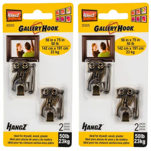 HangZ 50 lb. Gallery Picture Hooks (50-Pack)