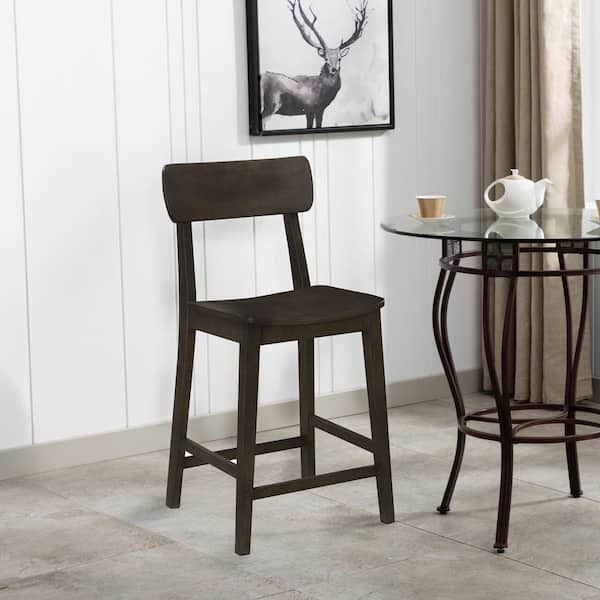Torino 24 in. Carbonite Finish Wood Counter Stool