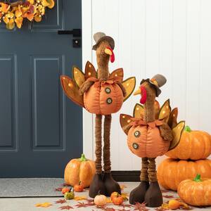 Glitzhome 31in. H Thanksgiving Wooden Turkey Porch Decor - 22072629