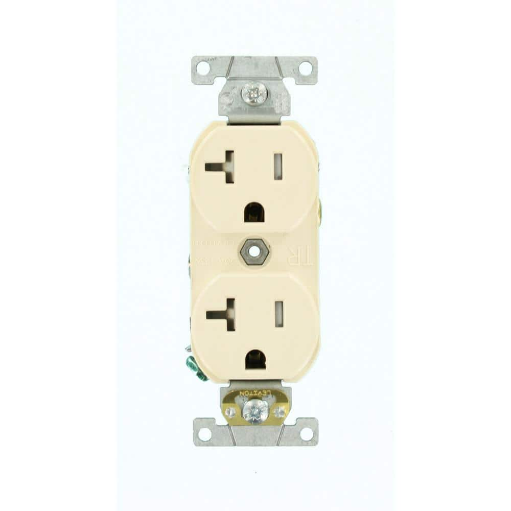 UPC 078477433195 product image for 20 Amp 125 V Tamper Resistant Duplex Outlet/Receptacle, Light Almond (1-Pack) TB | upcitemdb.com