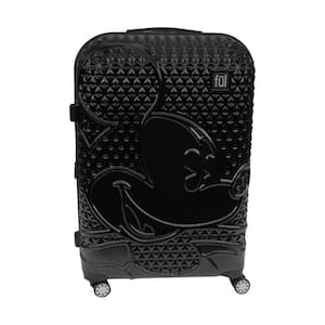 Textured Mickey Mouse 29 in. Black Hard Sided Rolling Luggage