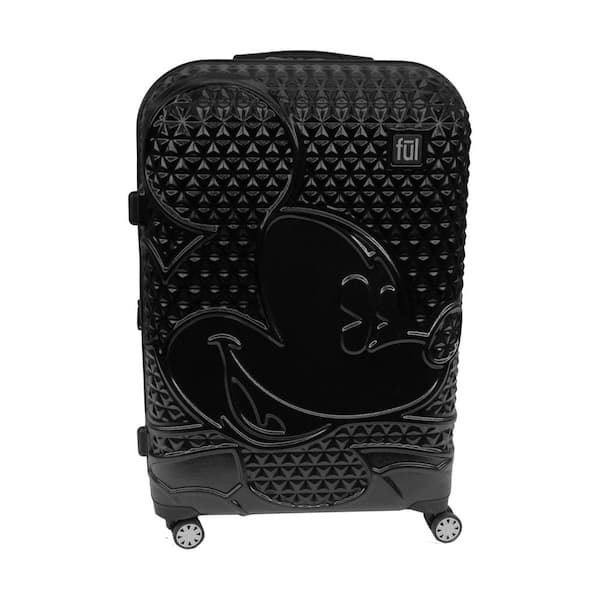DISNEY The FUL Hard Rolling Black - Sided Home in. 29 Depot ECFC5008-001 Mouse Mickey Luggage Textured