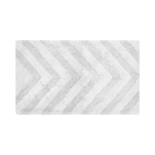 Better Trends Hugo 24 in. x 40 in. White 100% Cotton Rectangle Bath Rug