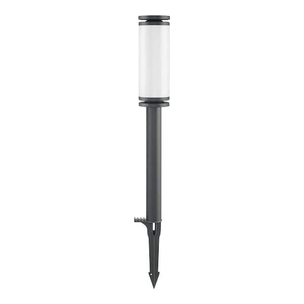 Hampton Bay 100 Lumen Low Voltage Black Integrated LED Outdoor Bollard Light