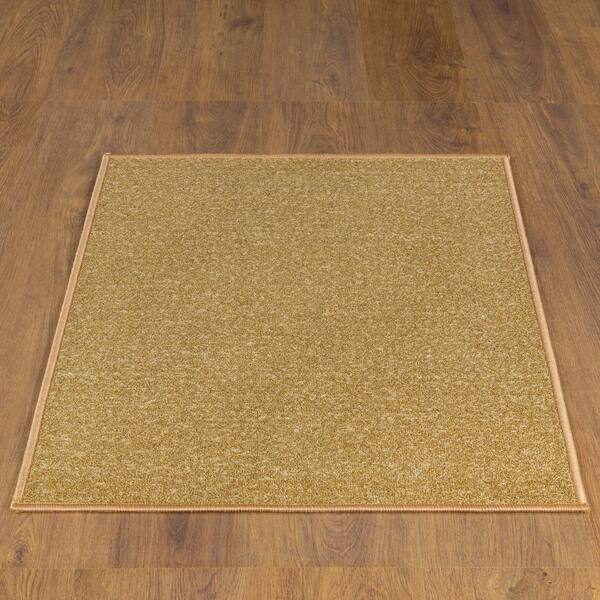 Ottomanson Classics Non-Slip Rubberback Modern Solid 2x3 Indoor Area Rug/Entryway  Mat, 2'3 x 3', Brown 