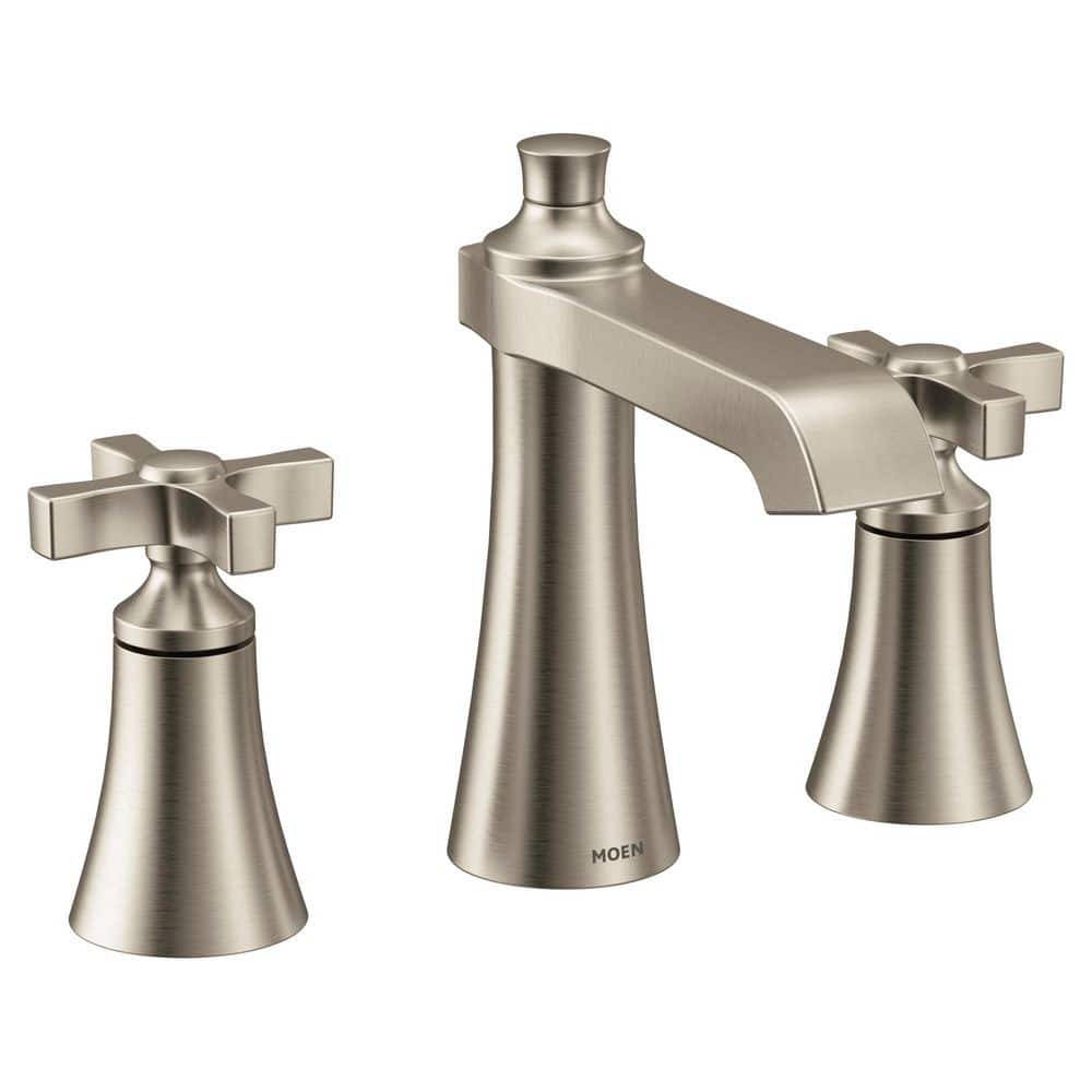 Flara Brushed Nickel 8 inch Widespread 2-Handle High-Arc Bathroom Faucet, Valve Included price history on PriceWatchPro