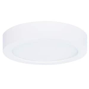 9 in. White Square Flush Mount Ceiling Light with Plastic Shade, Dimmable 3000K Soft White Light Bulb Included 1-Pack