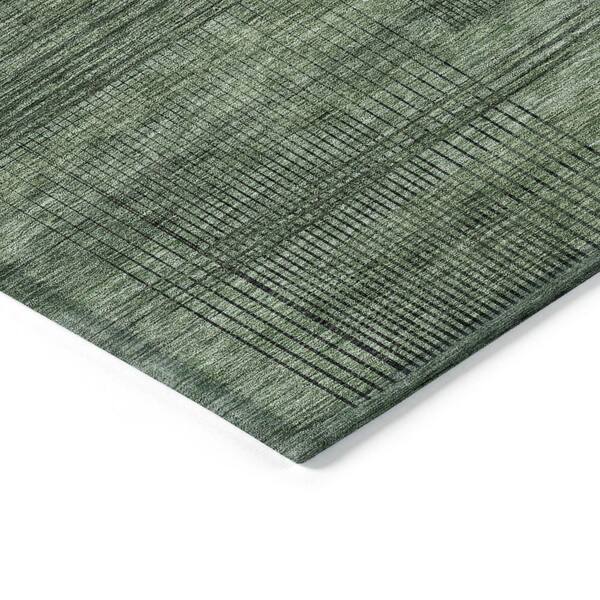 Chantille Machine Washable Indoor/Outdoor Abstract ACN820 Olive 2 ft. 6 in. x 3 ft. 10 in. Area Rug