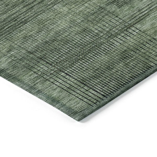 Chantille Machine Washable Indoor/Outdoor Abstract ACN820 Olive 5 ft. x 7 ft. 6 in. Area Rug