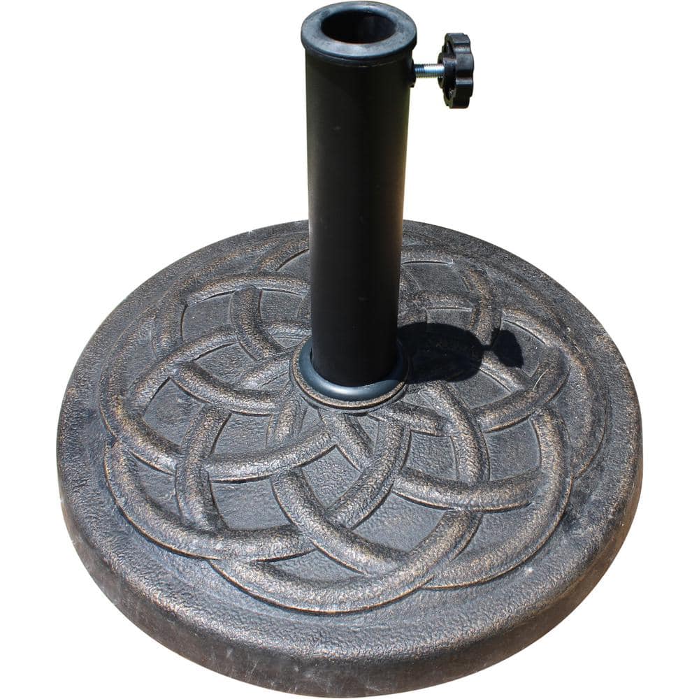 20 lbs. Round Patio Umbrella Base Stand, Rust Resistant Resin, 12.5 in. Base, Bronze Powder Coated price history on PriceWatchPro