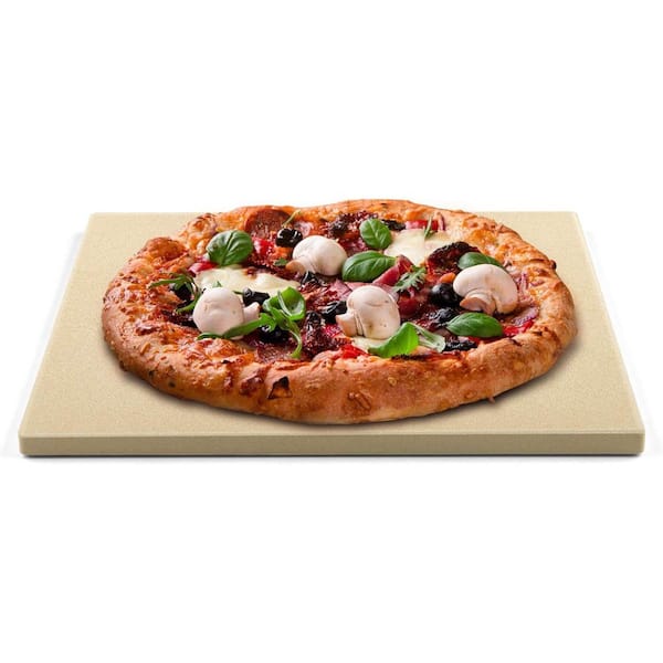 16 in. x 14 in. x 5/8 in. Cream Rectangular Thick Pizza Grilling Baking Stone