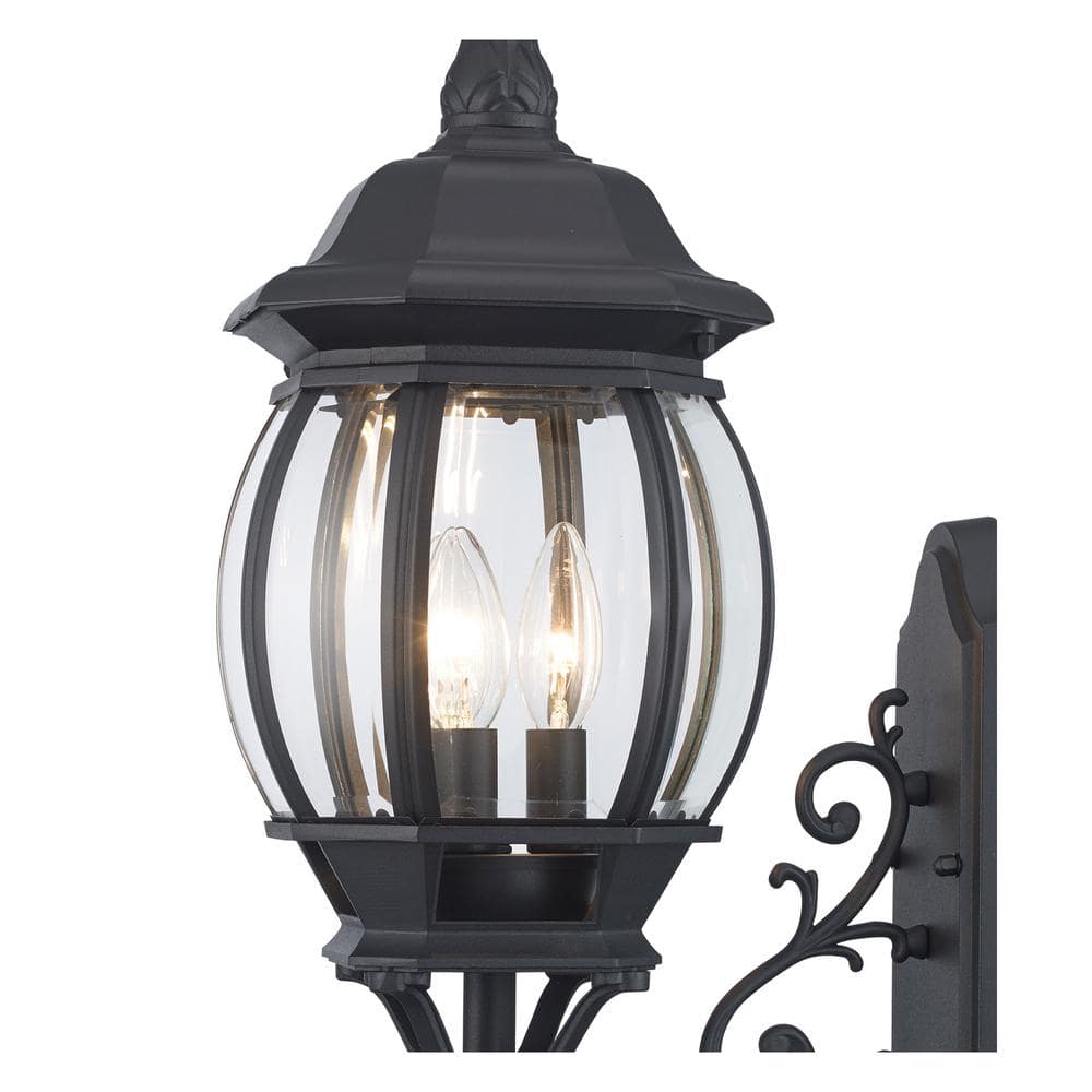 Francisco 25" Black Direct Wired Outdoor Wall Lantern