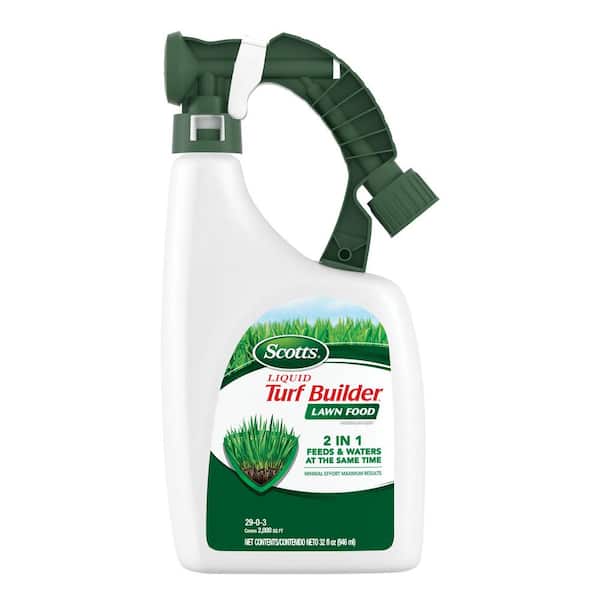 Scotts Turf Builder 32 fl. oz. Liquid Lawn Fertilizer for All Grass Types, Feeds and Waters Lawn at Same Time