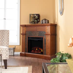 Glen Cove 45.5 in. W Convertible Electric Fireplace in Mission Oak