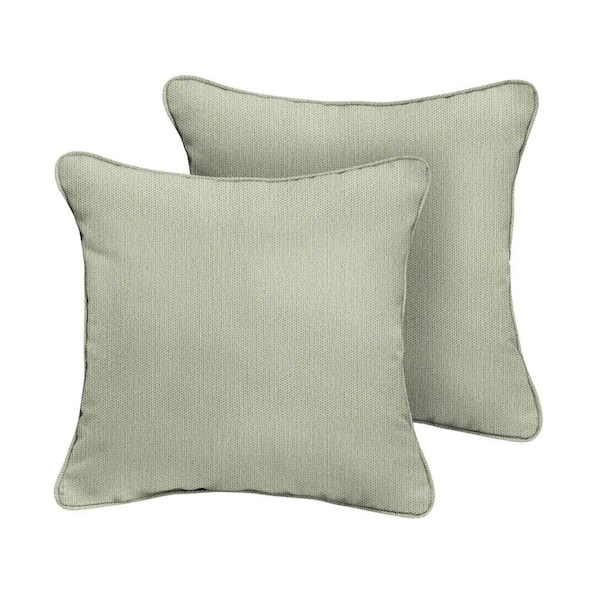 SORRA HOME Sunbrella Revive Stem Square Outdoor Throw Pillow (2-Pack)