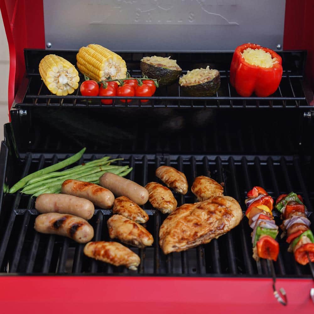 Mesa Series Red Stainless Steel 2-Burner Propane Gas Grill
