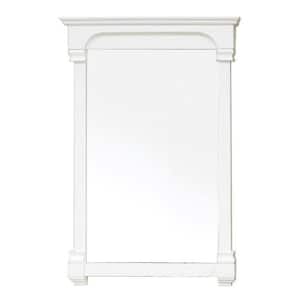 Holbrook 24 in. W x 42 in. H Framed Rectangular Solid Wood Bathroom Vanity Mirror in White