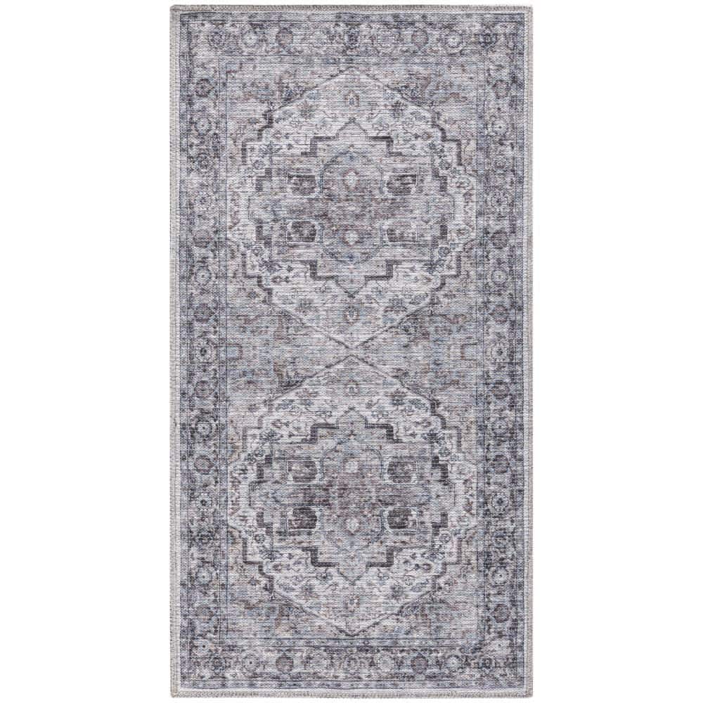 Machine Washable Series doormat 1 Ivory Beige 2 ft. x 4 ft. Distressed Trad