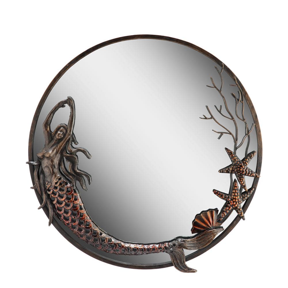 Medium Round Bronze Novelty Mirror (22 in. H x 22 in. W)