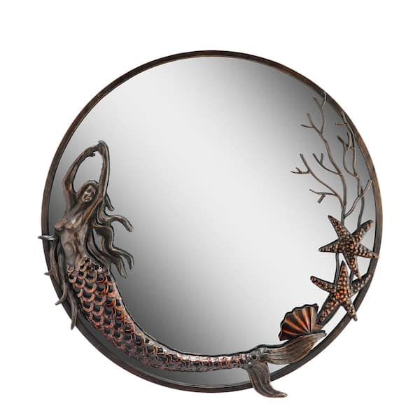 Unbranded Medium Round Bronze Novelty Mirror (22 in. H x 22 in. W)