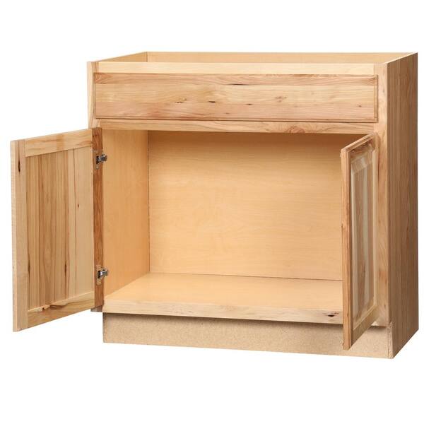 Hampton Bay Assembled 36 X 34 5 21 In Bathroom Vanity Base Cabinet Natural Hickory Kvsb36 Nhk The Home Depot Bathroom Vanity Base Cabinet, Hickory Bathroom Vanity Lowe S