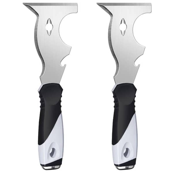 10 in 1 Putty Knife Set, Multi-Use Painters Tool with Taping, Scraper, Hammer End and Spackle Functions (2-Pack)