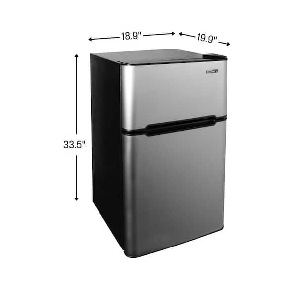 Costway 3.2 cu. ft. Compact Refrigerator Mini Dorm Small Fridge in Black  with Freezer Reversible Door GHM0190BK - The Home Depot