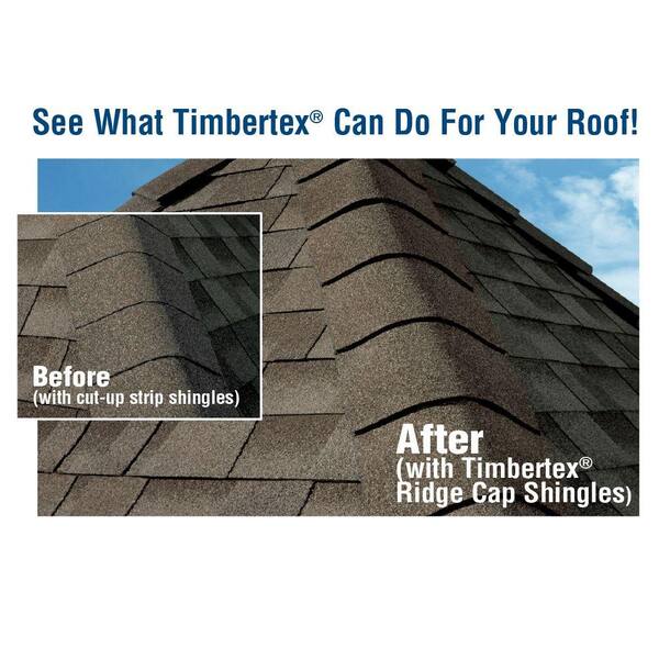 GAF Timbertex Weathered Timber Double-Layer Hip and Ridge Cap