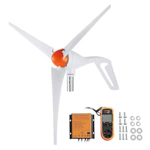 500-Watt Wind Turbine Generator 12-Volt 3-Blade Wind Power Generator with Anemometer MPPT Controller for Home Farm Boat