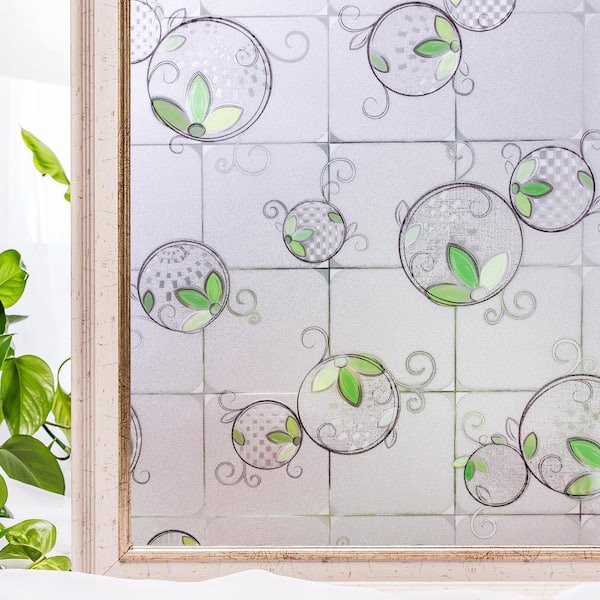 COTTON COLORS 35.4 in. x 78.7 in. Decorative and Privacy 2D Window Film ...