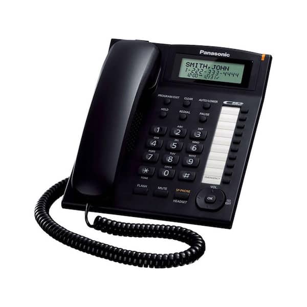 Panasonic Corded Phone with Caller ID and Speakerphone- Black
