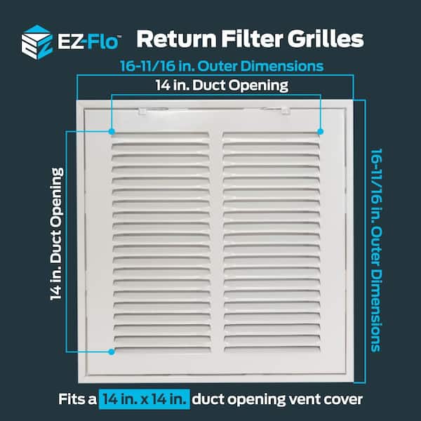 14 in. x 14 in. Steel Return Filter Grille