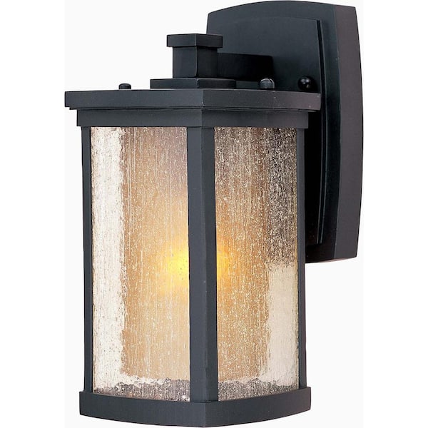 Bungalow 5.25 in. W 1-Light Bronze Outdoor Wall Lantern Sconce